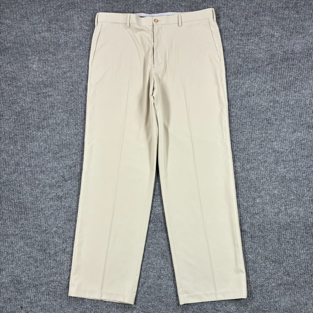 Callaway Golf Performance Pants Mens Size 38x32 Light Beige Flat Front Stretch